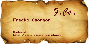 Frecko Csongor névjegykártya